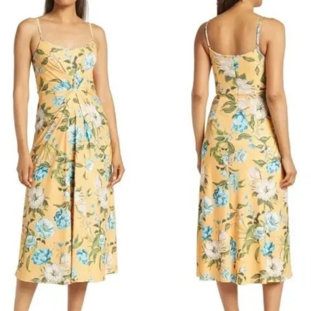 Rachel Roy Elin Floral Twist Midi Dress Size XS‎